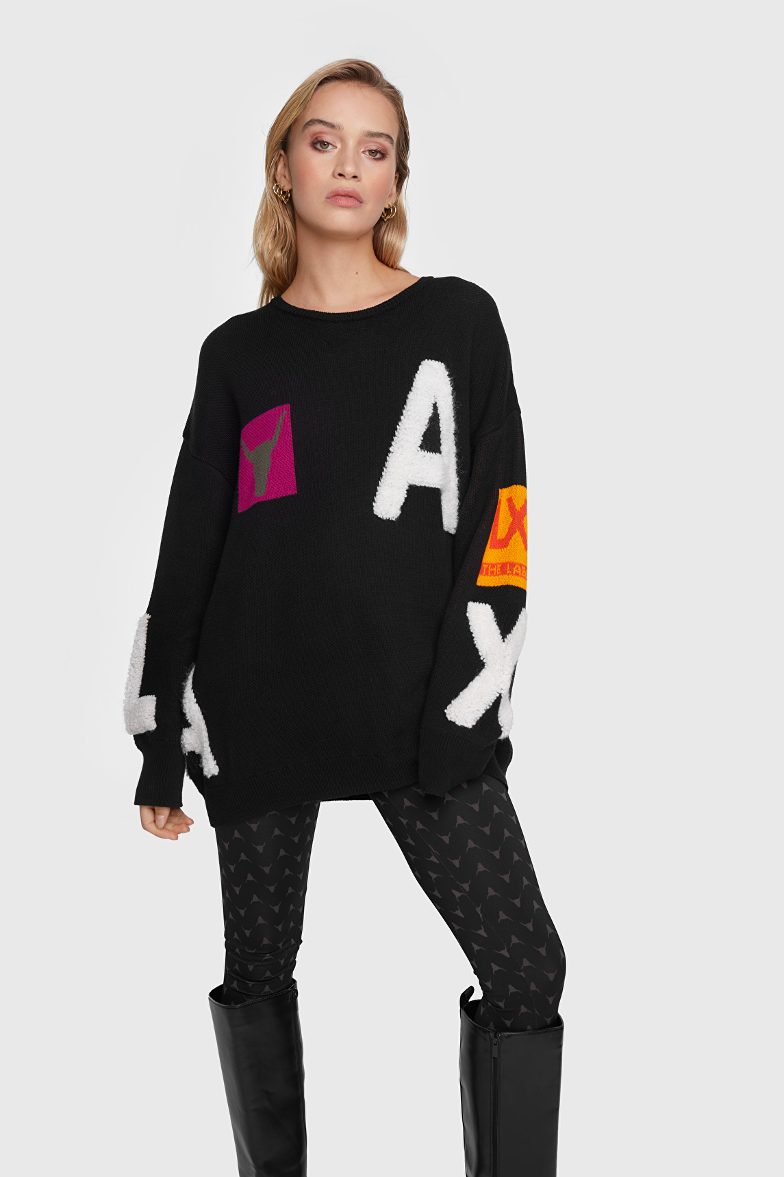 KNITTED ARTWORK PULLOVER | Alix