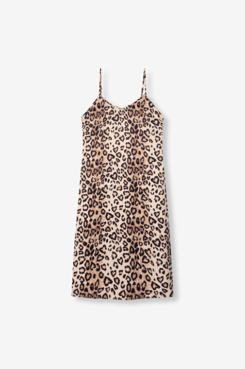 TWILL LEOPARD CAMISOL DRESS