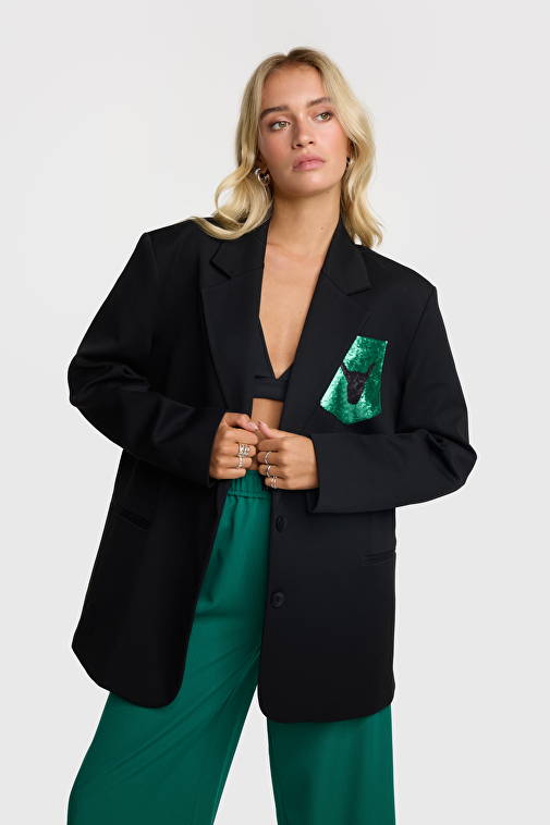 SEQUIN POCKET BLAZER