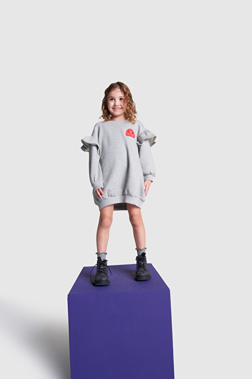 KIDS RUFFLES SWEAT DRESS