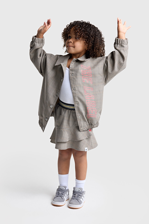 KIDS CHECK RUFFLE SKIRT