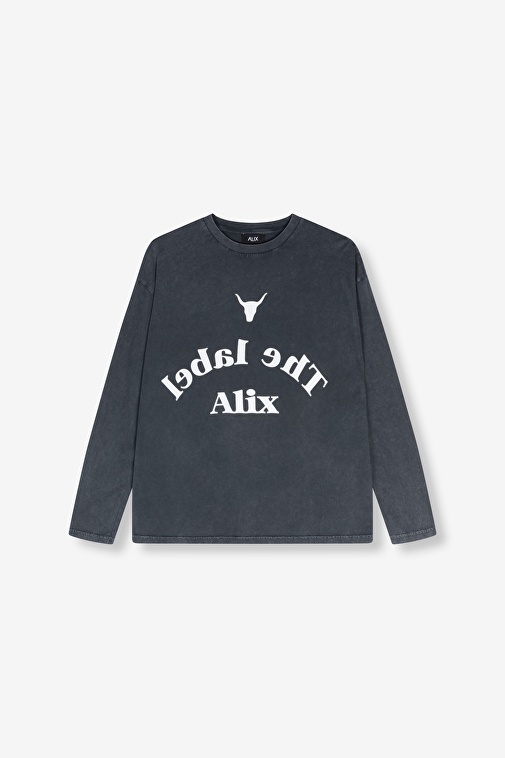 THE LABEL LONG SLEEVE T-SHIRT