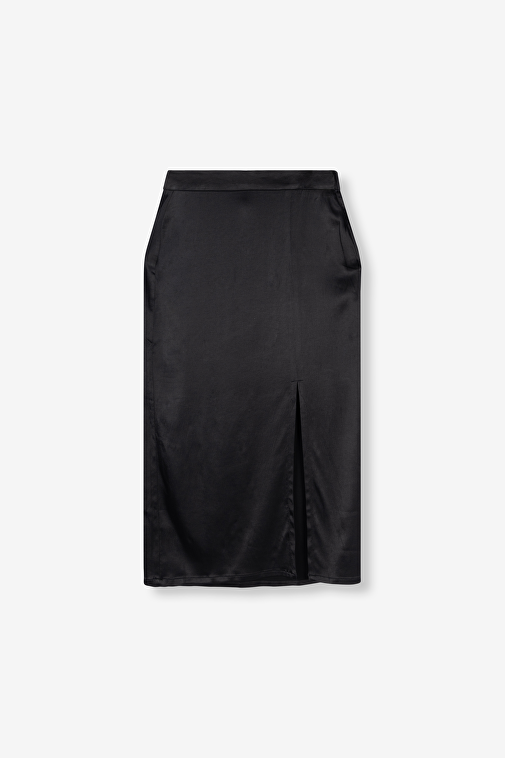 SATIN MIDI SKIRT