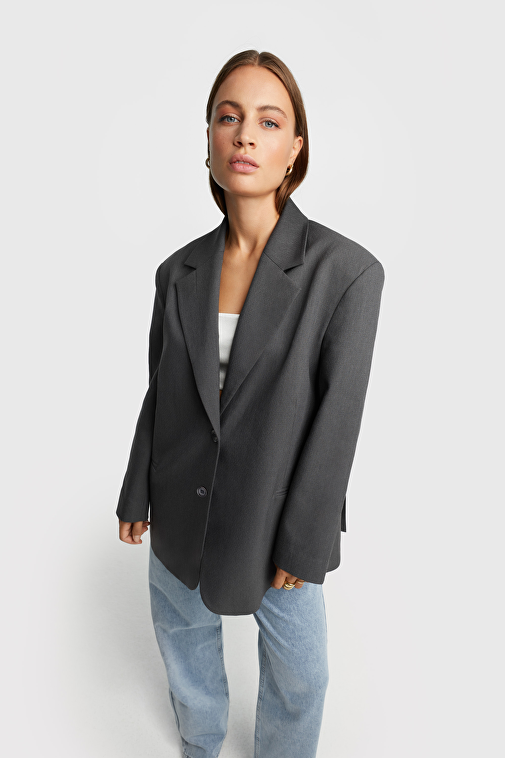 CLEAN STRETCH OVERSIZED BLAZER | Alix